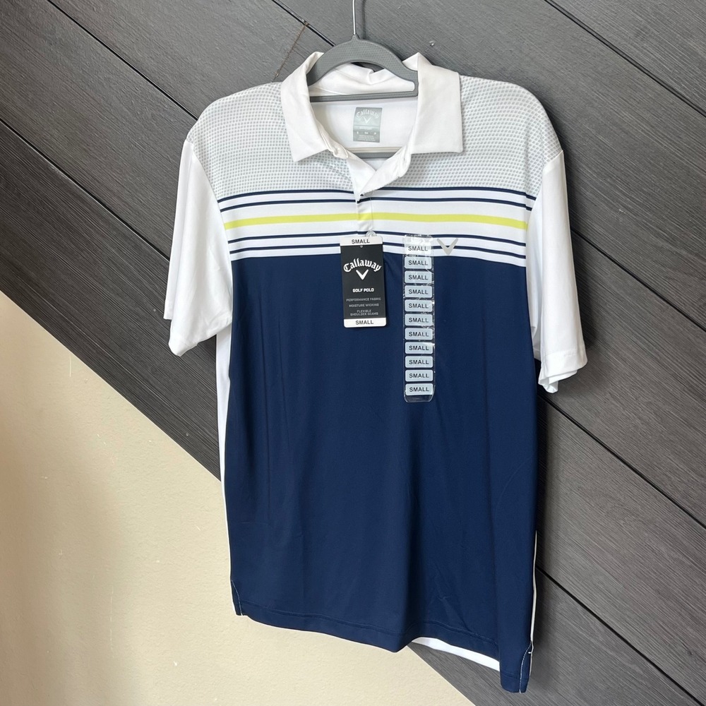Callaway Men's Golf Polo Shirt NWT Moisture Wicking Athletic Performance Top - Picture 2 of 6